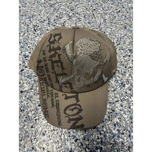 Withmoon Meshed Baseball Cap Skull Rhinestones Trucker Hat KR1751 OSFM